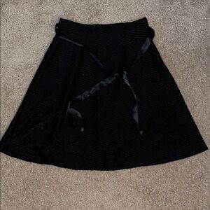 Joe Benbasset Textured Black A-Line Skirt